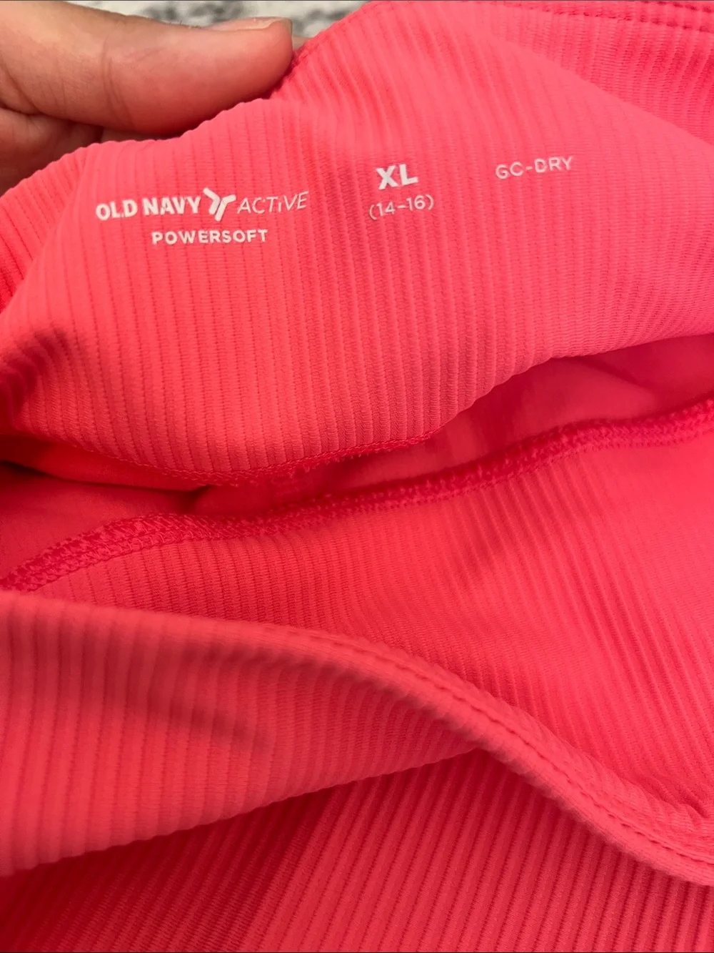Old Navy Ribbed Coral-Pink Kids Leggings